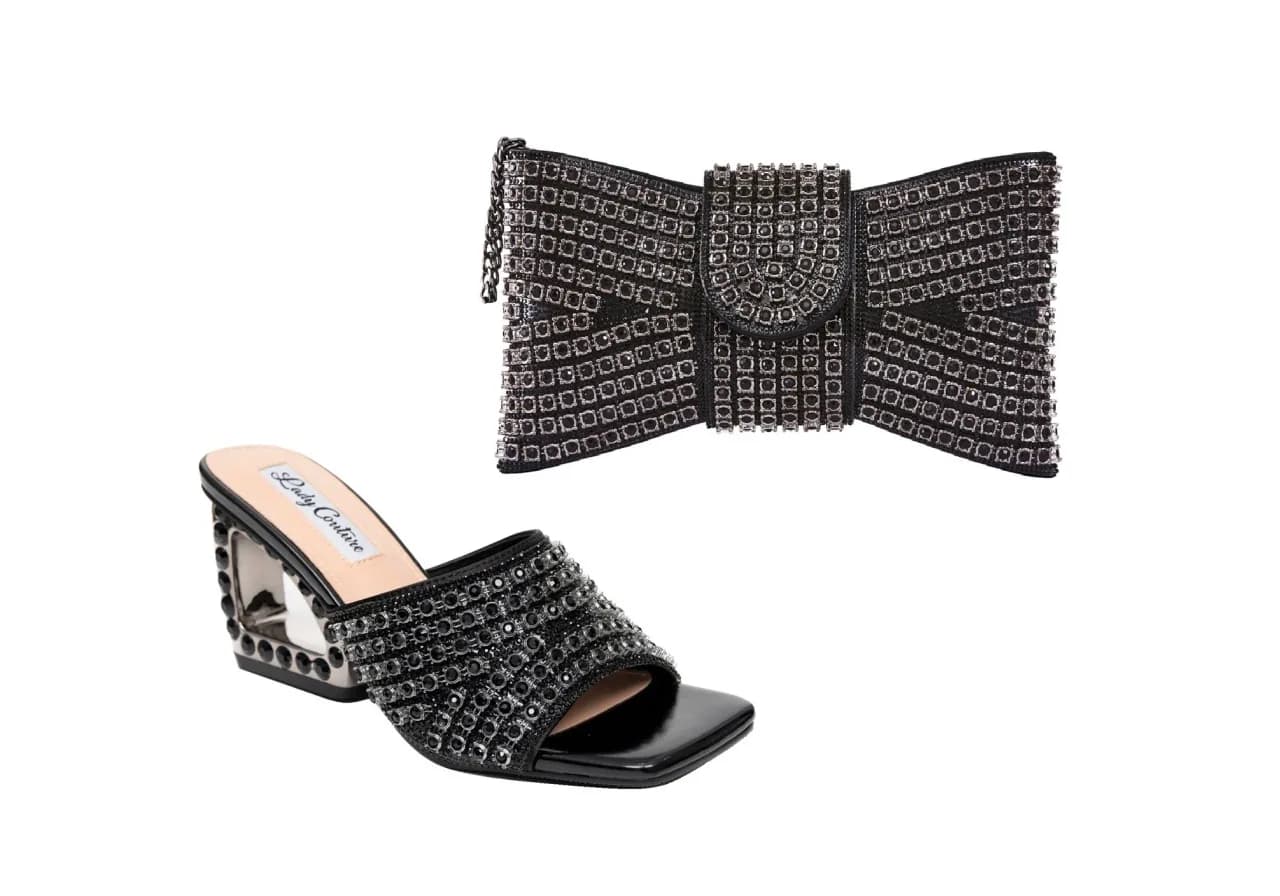 Royal Matching Set in Black, product view