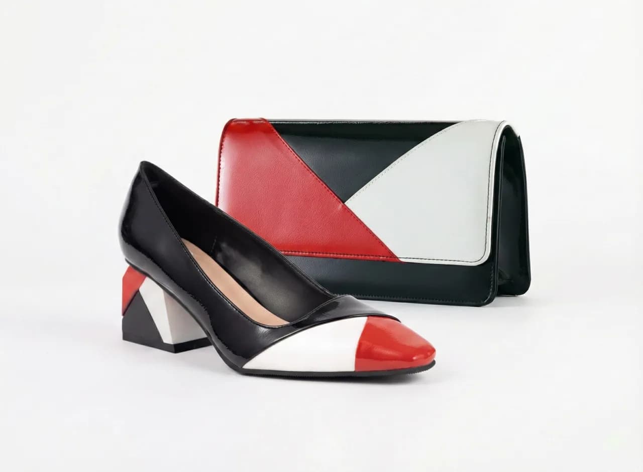 Sandy Matching Set in Black-Red, product view