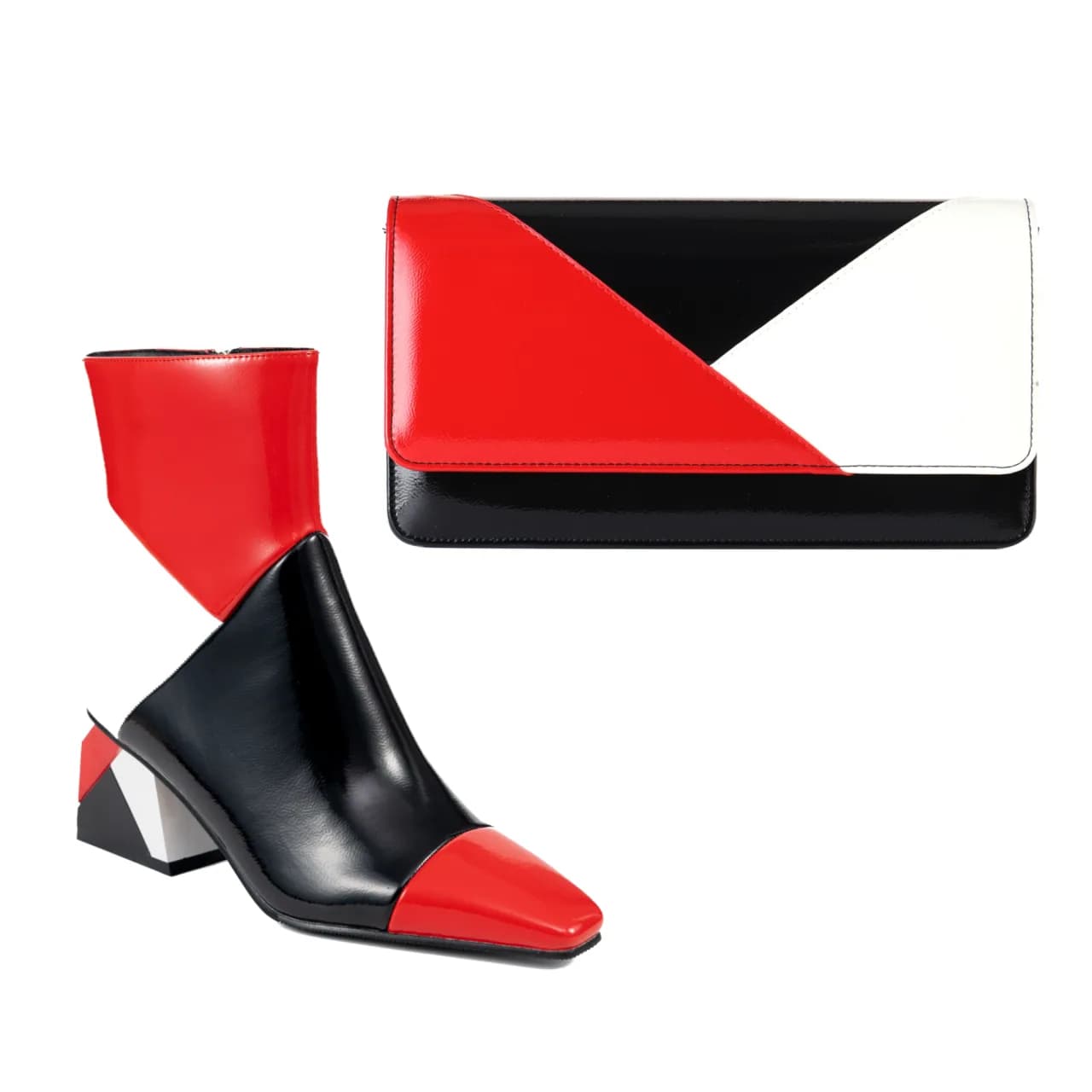 Sienna Matching Set in Black/Red, product view